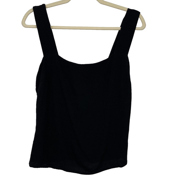 Reformation Tops - Reformation SZ 10 Black Smocked Top Sleeveless Basic Closet Staple Piece Viscose